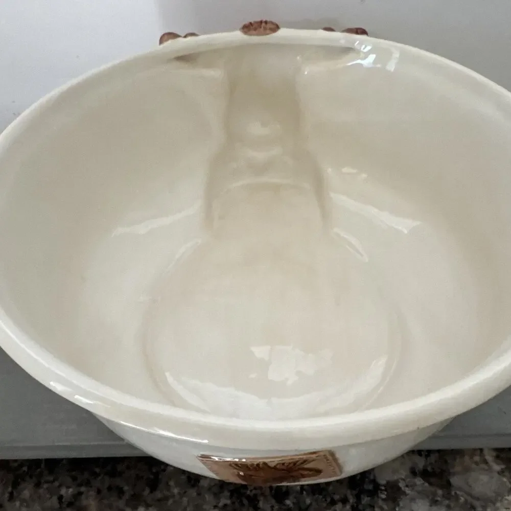 Harry And David Big Moose Ceramic Bowl 3-D Rare 10”wide 4.5” Tall